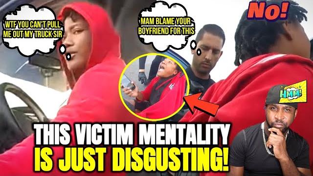 Entitled ratchet black woman makes a fool of herself by refusing to exit vehicle during traffic stop Entitled ratchet black woman makes a fool of herself by refusing to exit vehicle during traffic stop