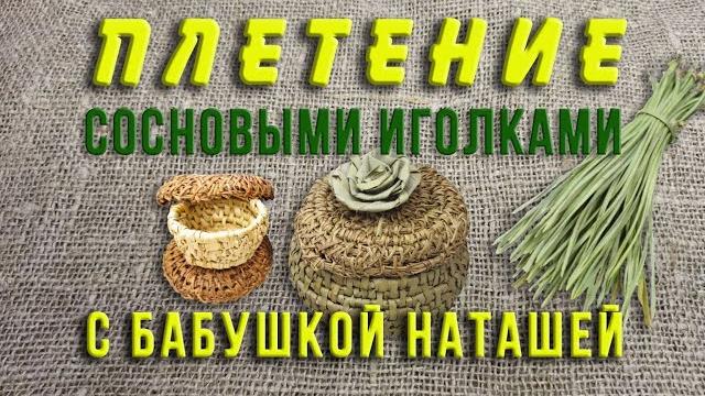 Плетение сосновыми иголками с бабушкой наташей Плетение сосновыми иголками с бабушкой наташей