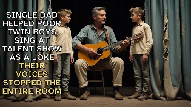 Single dad helped poor twin boys sing at talent show as a joke—their voices stopped the entire room Single dad helped poor twin boys sing at talent show as a joke—their voices stopped the entire room