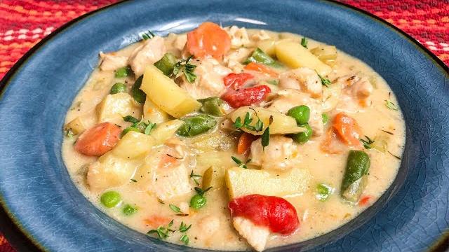 Easy creamy chicken stew recipe | cook with me Easy creamy chicken stew recipe | cook with me