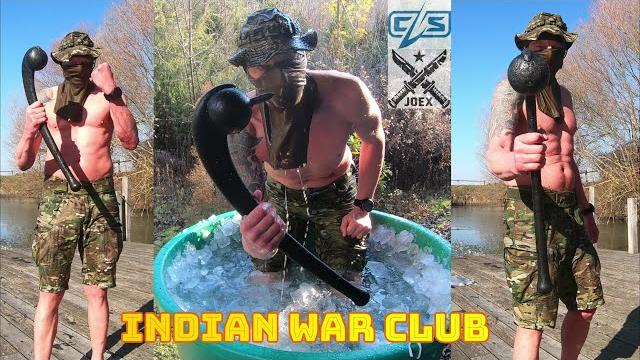 Cold steel indian war club - 1055 carbon spike - polypropylene destruction test - until it breaks Cold steel indian war club - 1055 carbon spike - polypropylene destruction test - until it breaks