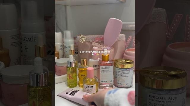 Post everything shower routine🩷 #selfcareroutine #aesthetic #asmr #everythingshower #thatgirl Post everything shower routine🩷 #selfcareroutine #aesthetic #asmr #everythingshower #thatgirl