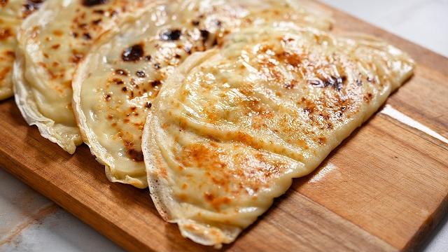 Flour + water! i don't roll out the dough, i just pour it into the pan! delicious simple flatbreads Flour + water! i don't roll out the dough, i just pour it into the pan! delicious simple flatbreads