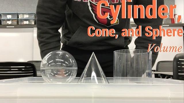 Cylinder, cone, and sphere volume Cylinder, cone, and sphere volume