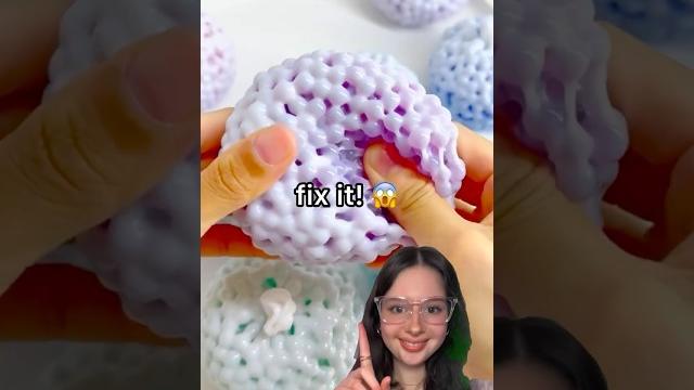 Fixing my broken stress ball! 🫧 *satisfying crunchy asmr* Fixing my broken stress ball! 🫧 *satisfying crunchy asmr*