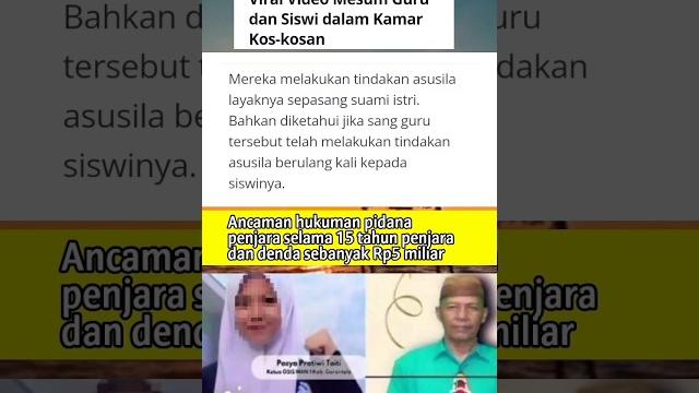 Heboh ! guru vs siswi ma gemparkan gorontalo. Heboh ! guru vs siswi ma gemparkan gorontalo.