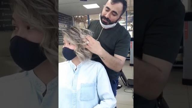Сложное окрашивание на коротких волосах Сложное окрашивание на коротких волосах