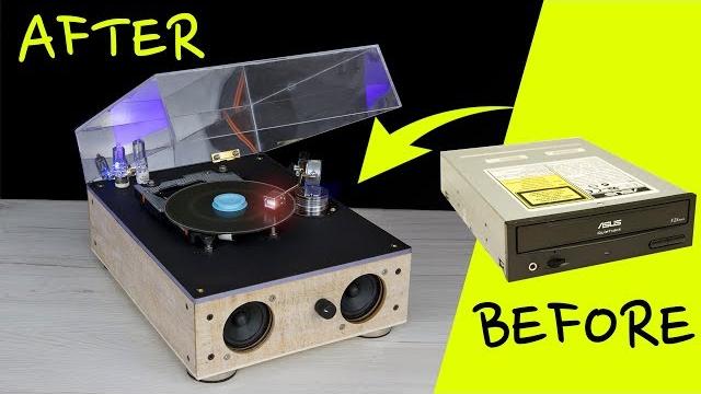 How to turn pc cdrom into vintage record player style How to turn pc cdrom into vintage record player style