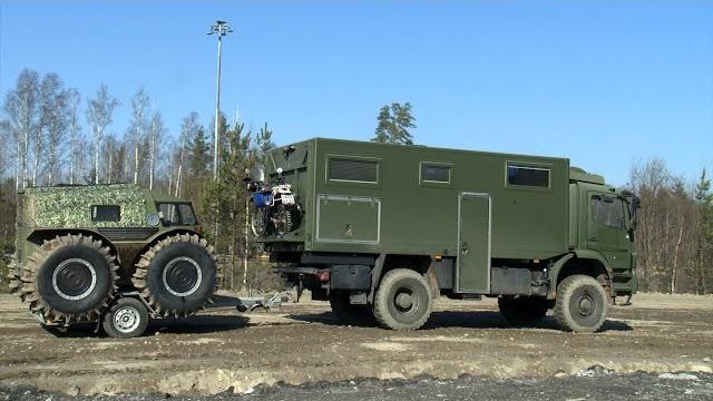 Вездеходный автодом №1 с камином и болотоходом. Вездеходный автодом №1 с камином и болотоходом.