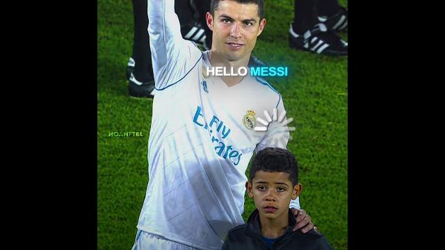Messi meets ronaldo and his son ️🩹 Messi meets ronaldo and his son ️🩹