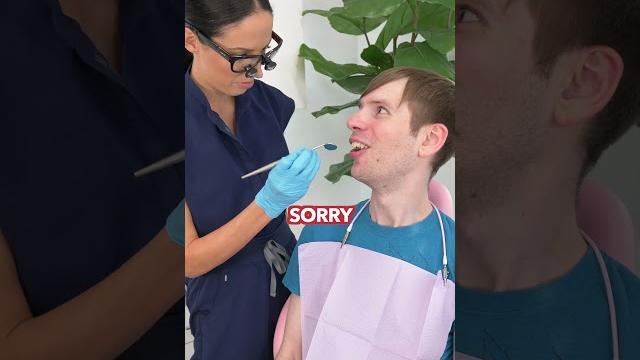 A "naughty tongue" at the dentist #shorts A "naughty tongue" at the dentist #shorts