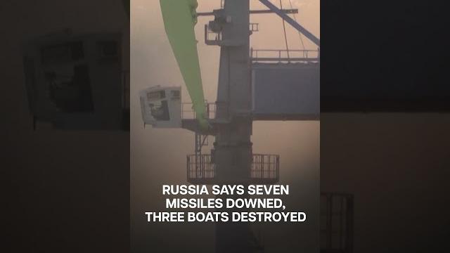 Crimean shipyard on fire, 2 ships damaged in ukrainian missile attack | subscribe to firstpost Crimean shipyard on fire, 2 ships damaged in ukrainian missile attack | subscribe to firstpost