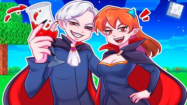 Minecraft but we became a vampire family! Minecraft but we became a vampire family!