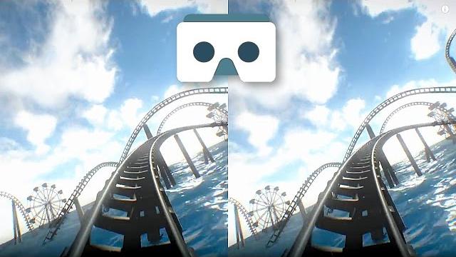 Virtual reality roller coaster for vr box & google cardboard: 3d video underwater park Virtual reality roller coaster for vr box & google cardboard: 3d video underwater park