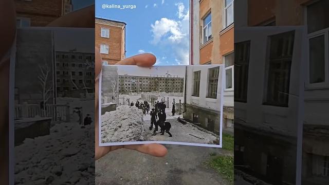 На фото более 50 лет разницы!школа 10, улица московская. #кузбасс #юрга #былостало #допосле На фото более 50 лет разницы!школа 10, улица московская. #кузбасс #юрга #былостало #допосле
