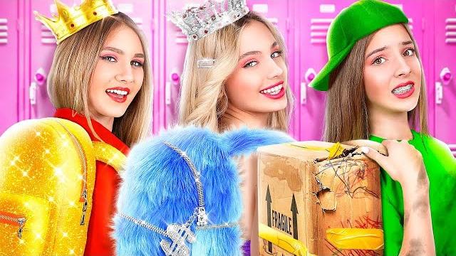 Богатая vs бедная vs гига богатая | типы девушек и дорогие vs дешевые хаки в колледже Богатая vs бедная vs гига богатая | типы девушек и дорогие vs дешевые хаки в колледже