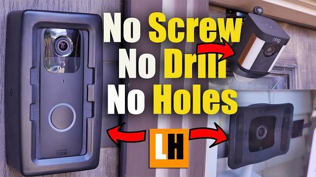No screws no holes wifi security camera mounting - doorbell boa, door mount, window mount No screws no holes wifi security camera mounting - doorbell boa, door mount, window mount