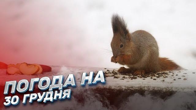 Погода на 30 грудня: прогноз від синоптиків Погода на 30 грудня: прогноз від синоптиків
