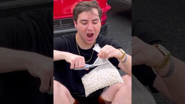 Mentos and diet coke in a tub Mentos and diet coke in a tub