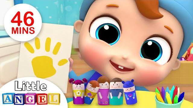 Finger family song with colors +more nursery rhymes by little angel Finger family song with colors +more nursery rhymes by little angel