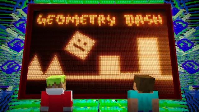 How i made geometry dash in minecraft How i made geometry dash in minecraft