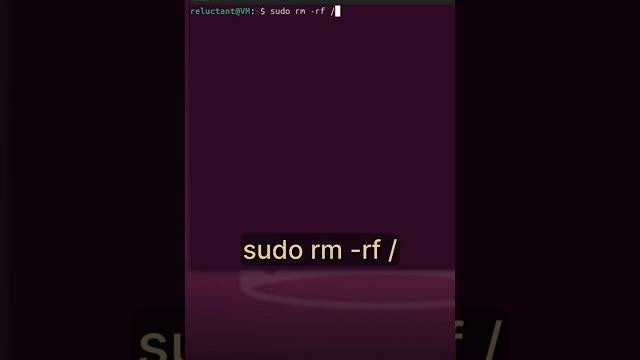 Sudo rm -rf / Sudo rm -rf /