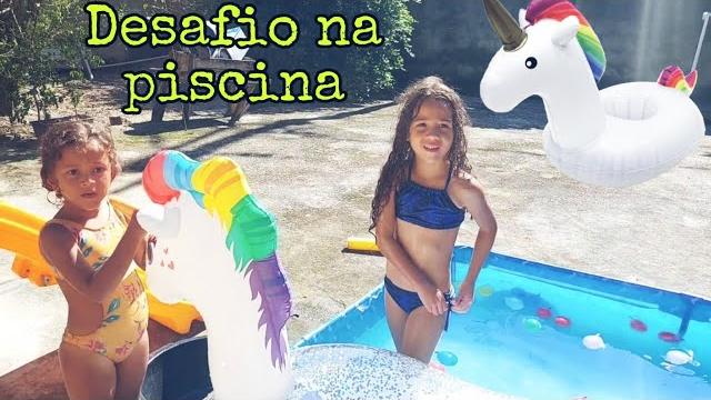 Desafio em cima da boia na piscina | challenge on top of the buoy in the swimming pool Desafio em cima da boia na piscina | challenge on top of the buoy in the swimming pool