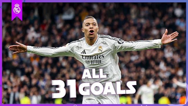 All 31 goals scored by kylian mbappé 24/25 so far | real madrid All 31 goals scored by kylian mbappé 24/25 so far | real madrid