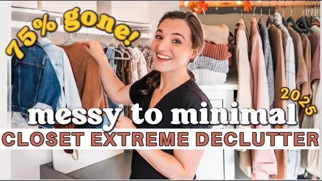 75% gone! extreme declutter my closet! summer capsule wardrobe + *chatty* messy to minimal 2025 75% gone! extreme declutter my closet! summer capsule wardrobe + *chatty* messy to minimal 2025
