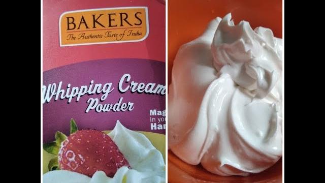 Whipped cream with bakers whipped powder Whipped cream with bakers whipped powder