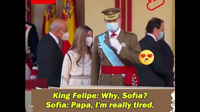Little sofía's adorable chat with papa king felipe ️ Little sofía's adorable chat with papa king felipe ️