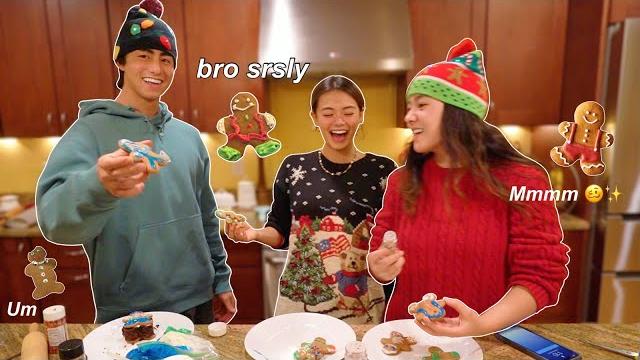 Gingerbread baking challenge with my siblings! Gingerbread baking challenge with my siblings!