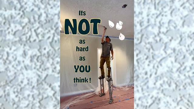 You'll never believe how easy it is to apply knockdown texture! #shorts #drywall #texture You'll never believe how easy it is to apply knockdown texture! #shorts #drywall #texture