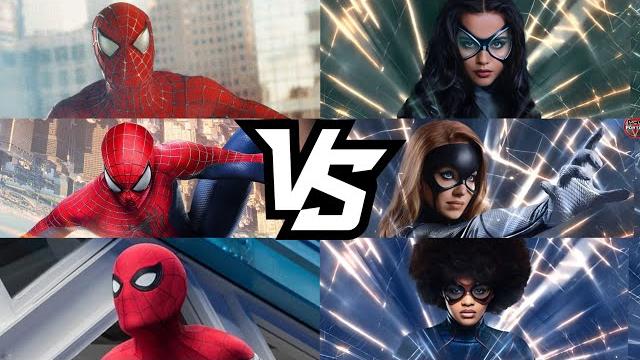 The 3 spider-men vs the 3 spider-women (who wins) The 3 spider-men vs the 3 spider-women (who wins)