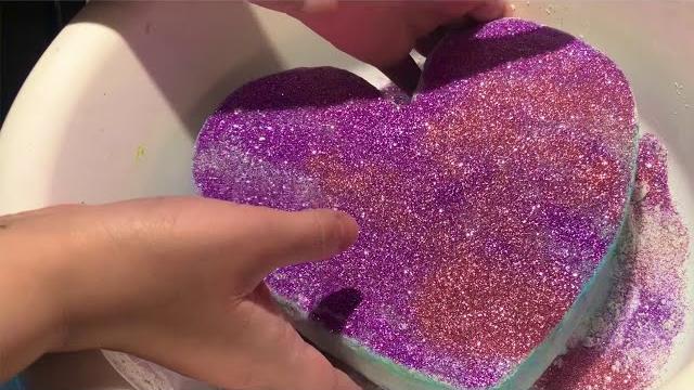 Asmr- heart slab shave & crumble Asmr- heart slab shave & crumble