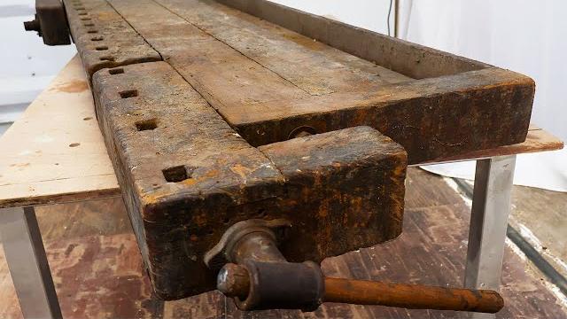Transforming a 1920s workbench into something incredible Transforming a 1920s workbench into something incredible
