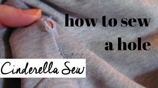 How to sew a hole - how to stitch a hole in clothes - hand sew up a hole in pants, shirt, leggings How to sew a hole - how to stitch a hole in clothes - hand sew up a hole in pants, shirt, leggings
