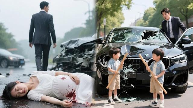 Cruel ceo dumped his pregnant wife. 5 years later, twins smash ceo's car for mom’s revenge! #ceo Cruel ceo dumped his pregnant wife. 5 years later, twins smash ceo's car for mom’s revenge! #ceo