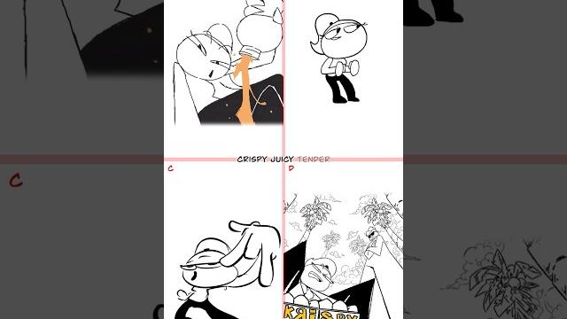 Crispy juicy tender all versions (animation meme) #shorts Crispy juicy tender all versions (animation meme) #shorts