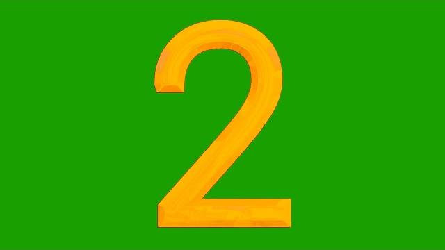 3d number 2 animation green screen 3d number 2 animation green screen