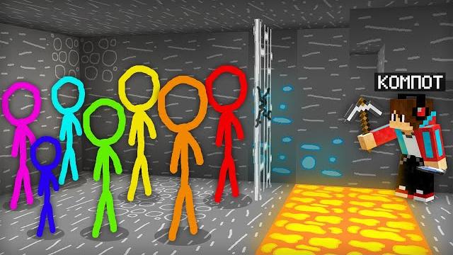 Я спас стикмэна и его друзей в майнкрафт | компот minecraft Я спас стикмэна и его друзей в майнкрафт | компот minecraft
