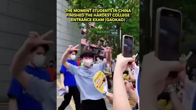 The moment students in china finished the gaokao The moment students in china finished the gaokao