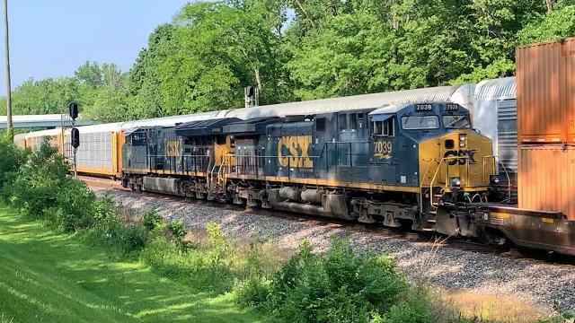 Trains near dayton, ohio, train on tight curve, train goes under me on bridge, bike trail construct Trains near dayton, ohio, train on tight curve, train goes under me on bridge, bike trail construct