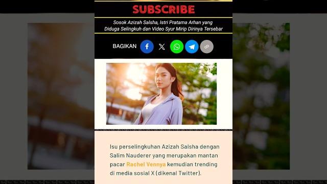Sosok azizah salsha, istri pratama arhan yang diduga selingkuh dan video syur mirip dirinya tersebar Sosok azizah salsha, istri pratama arhan yang diduga selingkuh dan video syur mirip dirinya tersebar