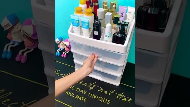 好看又实用的化妆品收纳盒。抽屉式,好用方便 好看又实用的化妆品收纳盒。抽屉式,好用方便
