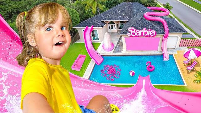 I built a barbie waterpark in my house! I built a barbie waterpark in my house!