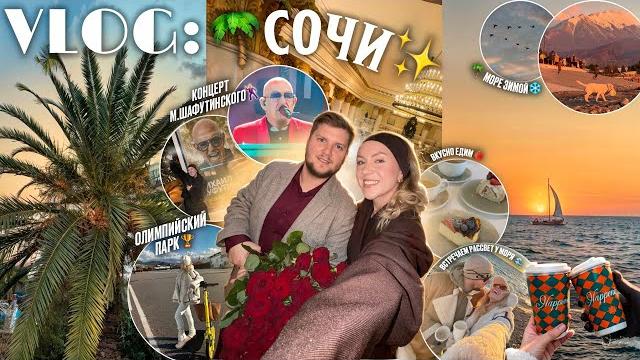 Сочи vlog / первый раз на море зимой .. концерт шуфутинского, олимпийский парк и мы Сочи vlog / первый раз на море зимой .. концерт шуфутинского, олимпийский парк и мы