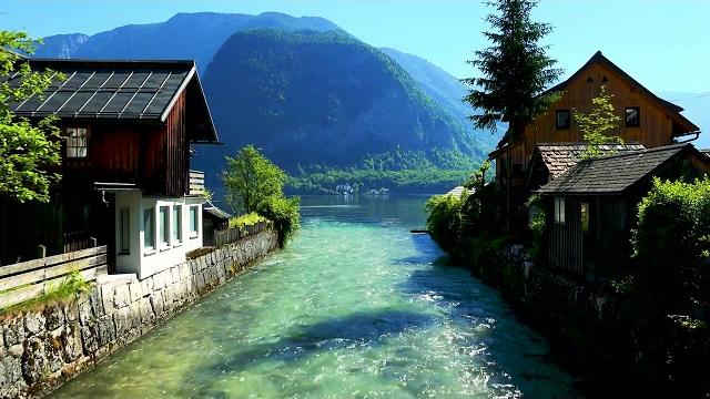 Peaceful river flowing sound. gentle river, relaxing nature sounds. white noise for sleep, study. Peaceful river flowing sound. gentle river, relaxing nature sounds. white noise for sleep, study.