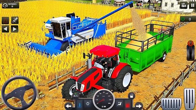 Real tractor farming simulator 2024 - harvester tractor driving - android gameplay part -34 Real tractor farming simulator 2024 - harvester tractor driving - android gameplay part -34