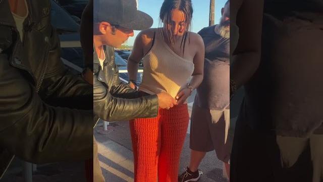 I destroyed her shirt with this trick! #shorts I destroyed her shirt with this trick! #shorts